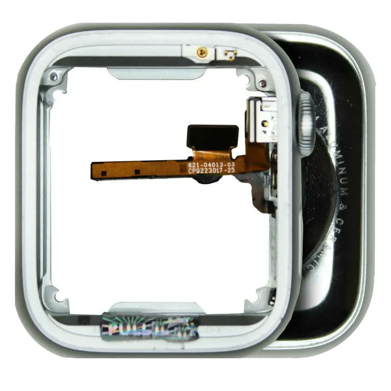 Housing (kompletní tělo) pro Apple Watch Series 8 (41 mm) (verze GPS) (originál z vyřazeného zařízení, stav A) (hliník / stříbrná)