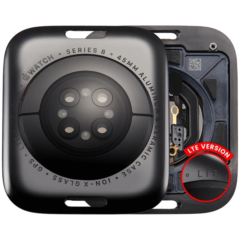 Zadní kryt pro Apple Watch Series 8 (45 mm) (verze LTE) (hliník / vesmírně černá)