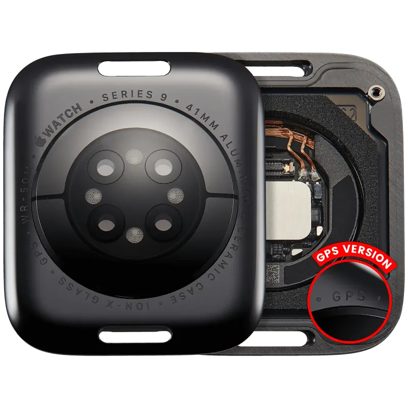 Zadní kryt pro Apple Watch Series 9 (41 mm) (verze GPS) (hliník / vesmírně černá)