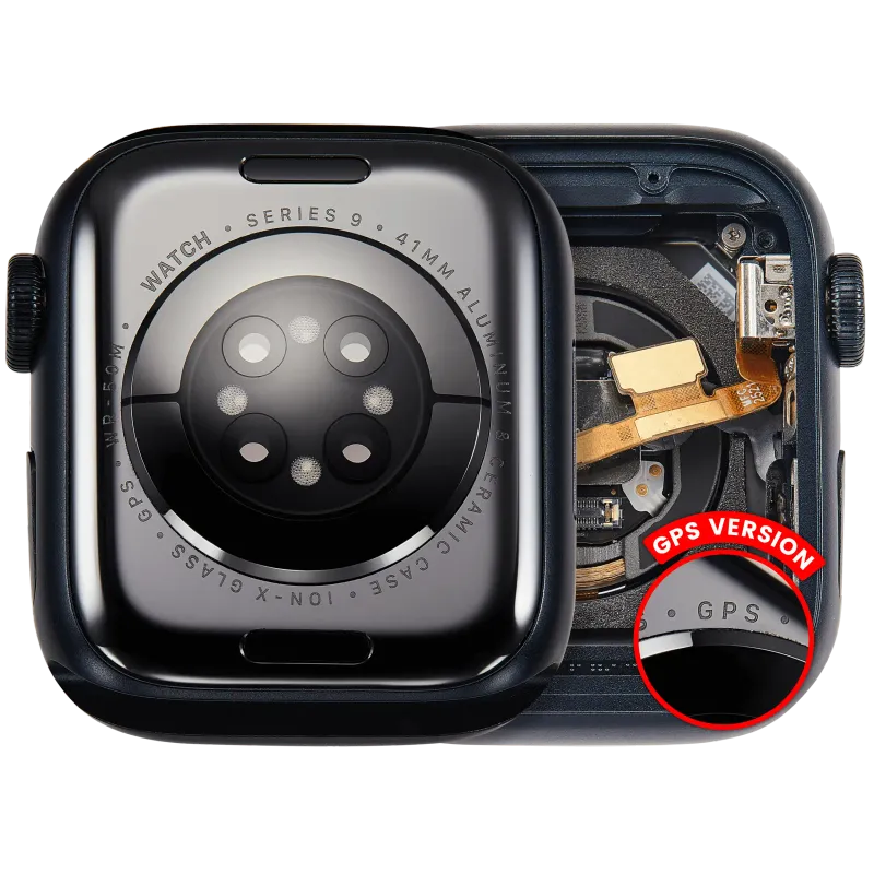 Housing (kompletní tělo) pro Apple Watch Series 9 (41 mm) (originál z vyřazeného zařízení, stav A) (verze GPS) (hliník / temně inkoustová)