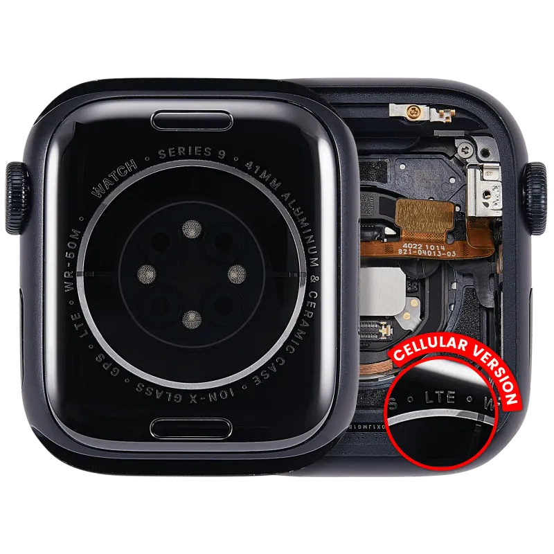 Housing (kompletní tělo) pro Apple Watch Series 9 (41 mm) (Used OEM Pull: Grade A (verze Cellular) (hliník / temně inkoustová)