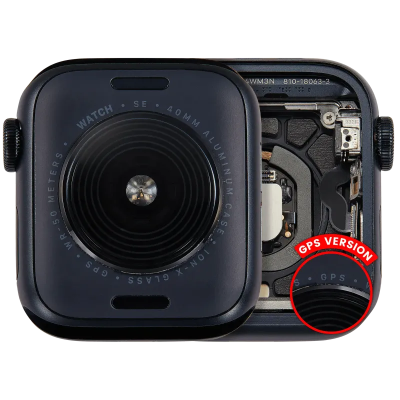 Housing (kompletní tělo) pro Apple Watch Series SE 2nd (40 mm) (originál z vyřazeného zařízení, stav A) (verze GPS) (hliník / temně inkoustová)