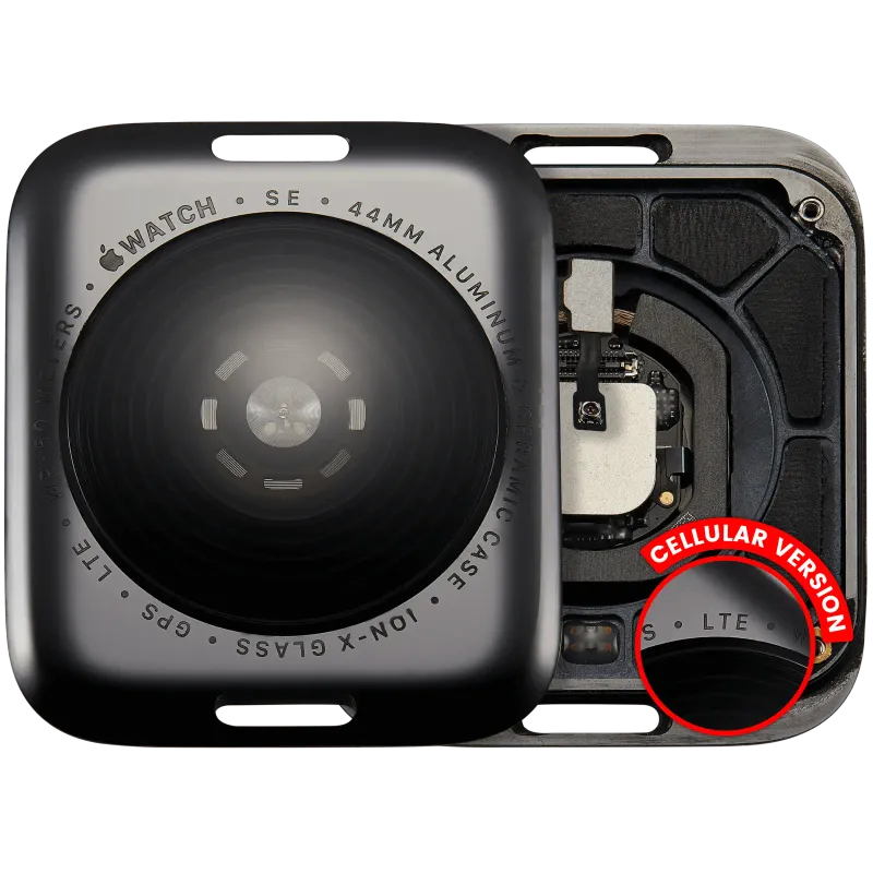 Zadní kryt pro Apple Watch Series SE 1st (44 mm) (verze LTE) (hliník / vesmírně černá)