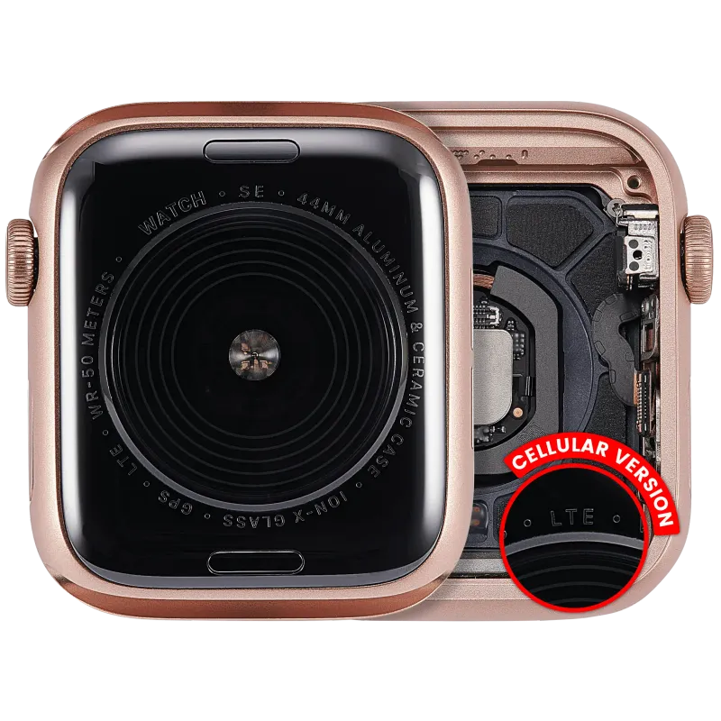 Housing (kompletní tělo) pro Apple Watch Series SE 1st (44 mm) (originál z vyřazeného zařízení, stav A) (verze Cellular) (hliník / zlatá)