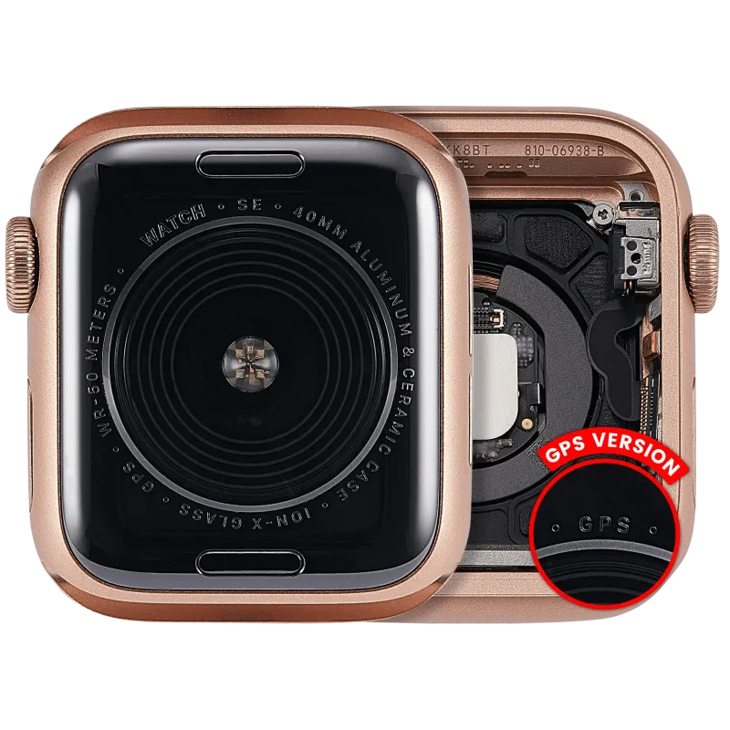 Housing (kompletní tělo) pro Apple Watch Series SE 1st (40 mm) (originál z vyřazeného zařízení, stav A) (verze GPS) (hliník / zlatá)