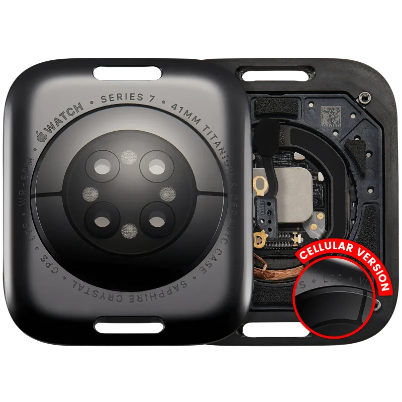 Zadní kryt pro Apple Watch Series 7 (41 mm) (verze LTE) (titan / vesmírně černá)
