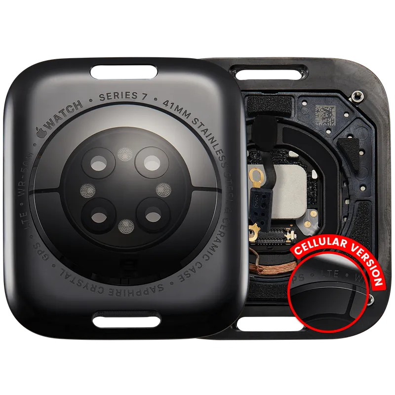 Zadní kryt pro Apple Watch Series 7 (41 mm) (verze LTE) (nerez / vesmírně černá)