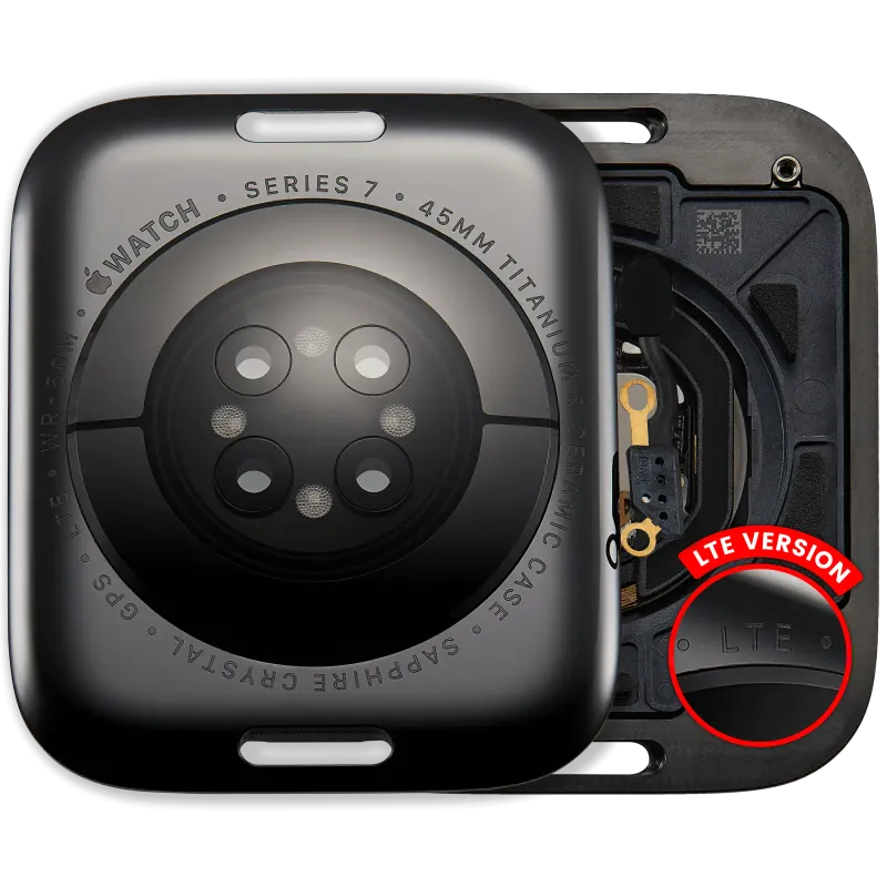Zadní kryt pro Apple Watch Series 7 (45 mm) (verze LTE) (titan / vesmírně černá)