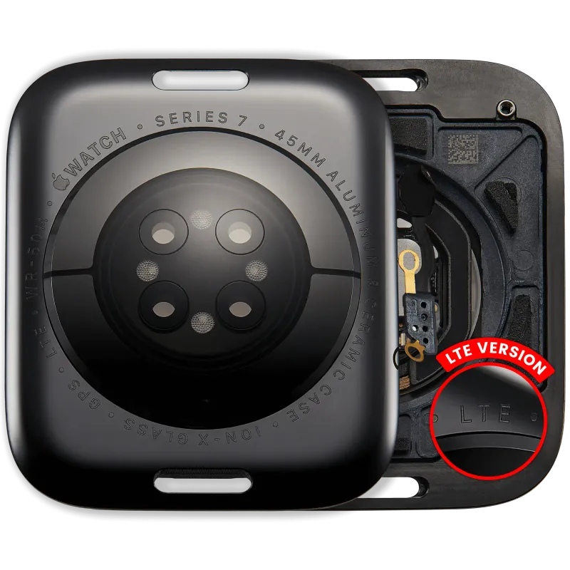 Zadní kryt pro Apple Watch Series 7 (45 mm) (verze LTE) (hliník / vesmírně černá)