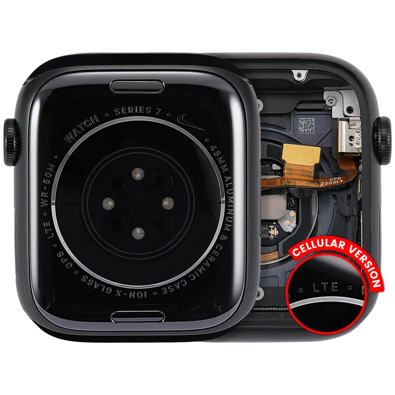 Housing (kompletní tělo) pro Apple Watch Series 7 (45 mm) (originál z vyřazeného zařízení, stav A) (verze Cellular) (hliník / zelená)