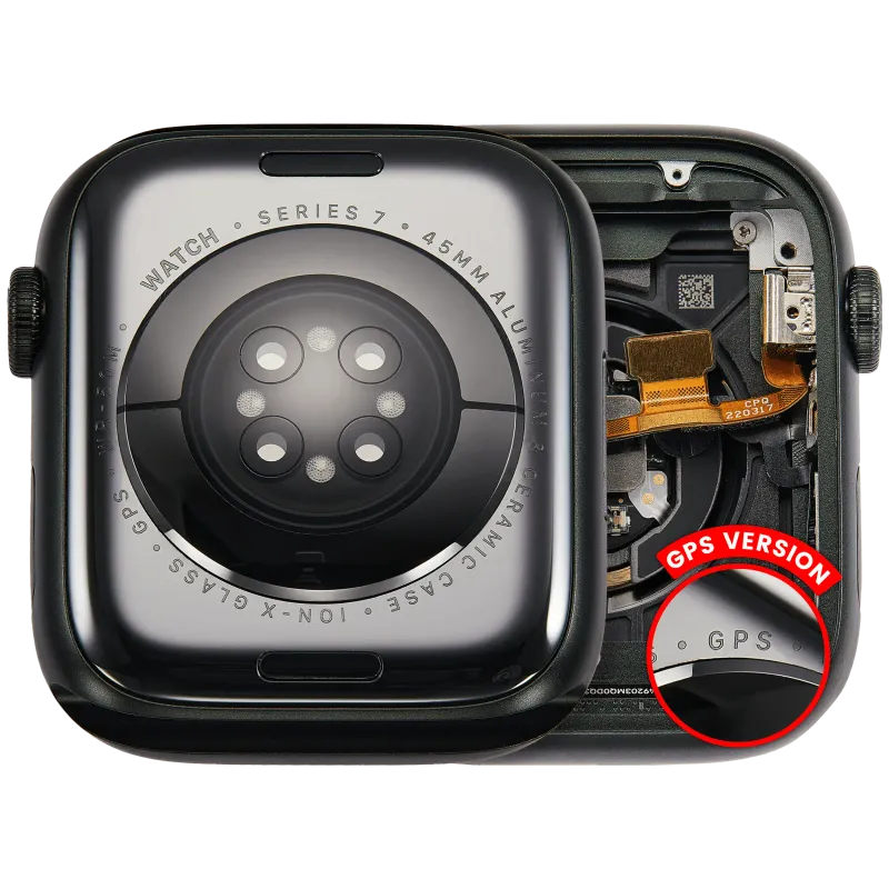 Housing (kompletní tělo) pro Apple Watch Series 7 (45 mm) (originál z vyřazeného zařízení, stav A) (verze GPS) (hliník / zelená)