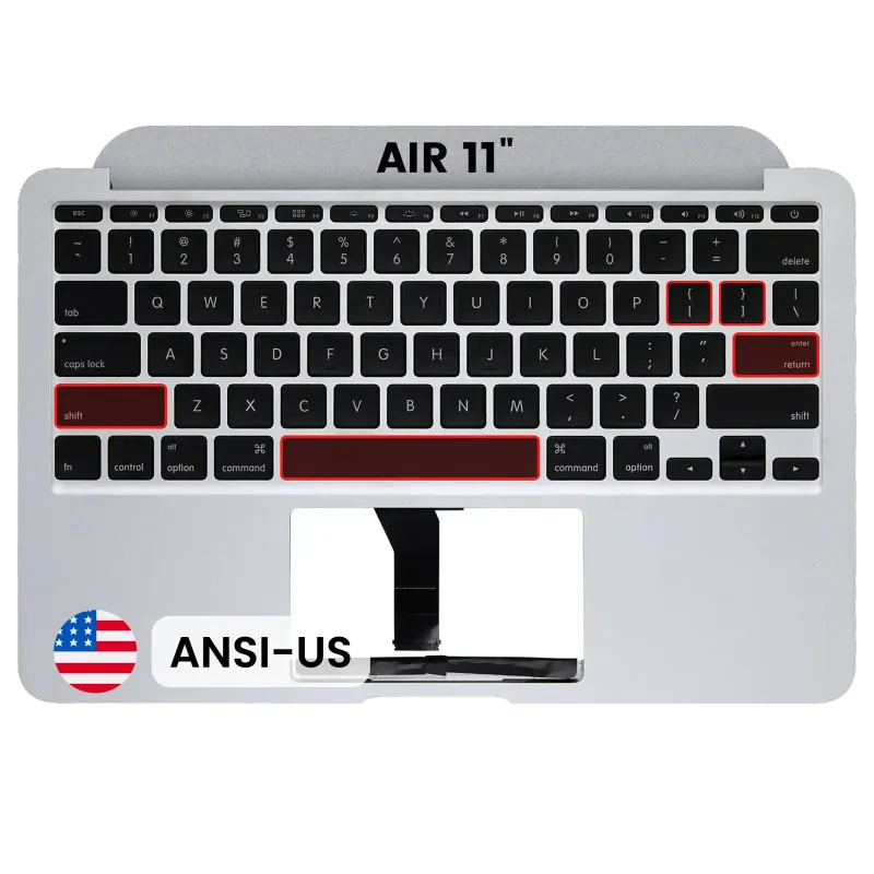 Top case s klávesnicí (americké rozložení ANSI) pro MacBook Air 11" A1370 (2011)