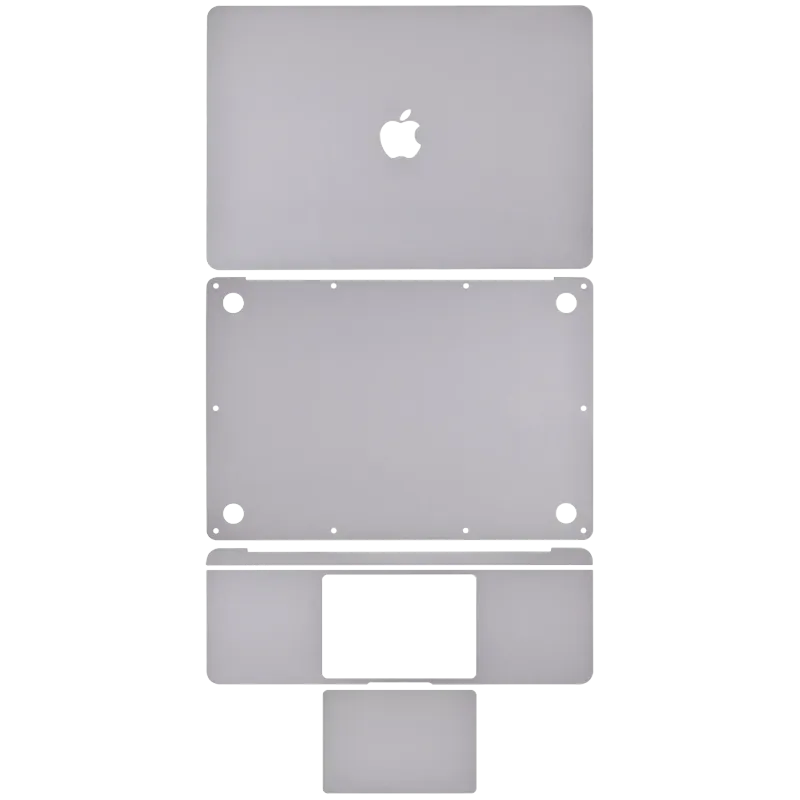 4v1 (Top, Bottom, Keyboard, Trackpad) Skin pro MacBook Air 13" A1932 (2018-2019) / A2179 (2020) (vesmírně šedá)