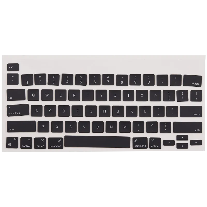 Klávesa pro MacBook Pro 16\ A2141 / Pro 13\ A2338 / A2289 / A2251 / Air 13\ A2179 / A2337 (2019-2023) (US) (Scissor-Switch) (jen hlavní část klávesnice)