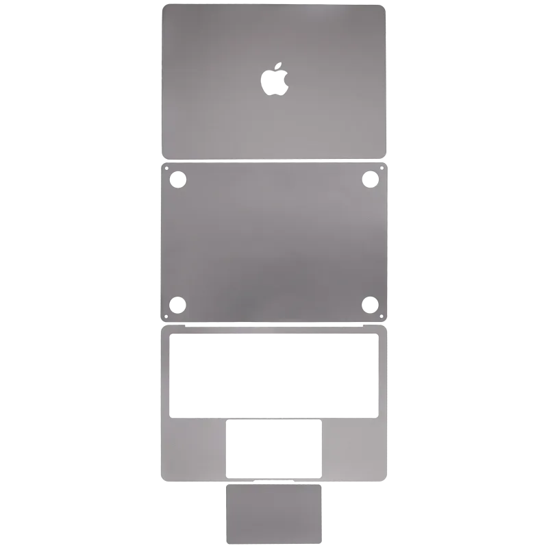 4v1 (Top, Bottom, Keyboard, Trackpad) Skin pro MacBook Air 13" A2681 (2022) / A3113 (2024) / A3240 (2025) / A3449 (2026) (vesmírně šedá)