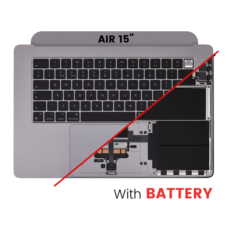 Top case s baterií a klávesnicí pro MacBook Air 15" (A2941 / Mid 2023) (UK Keyboard) (vesmírně šedá)