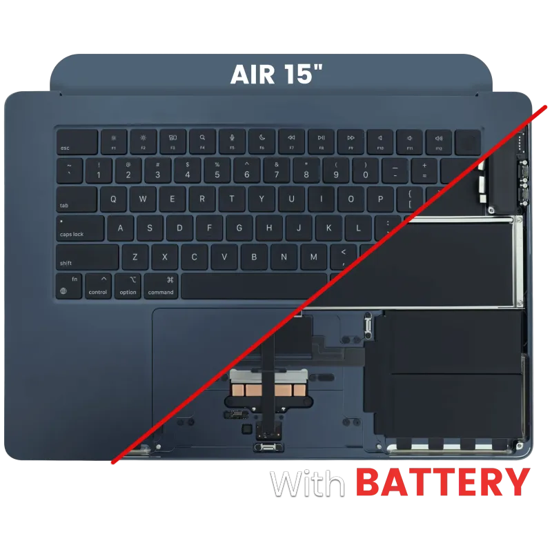 Top case s baterií a klávesnicí (americké rozložení ANSI) pro MacBook Air 15" A3114 (2024) (originál z vyřazeného zařízení, stav A) (temně inkoustová)
