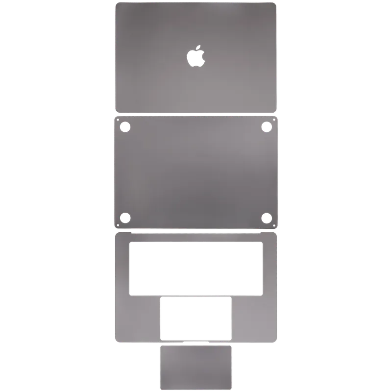 4v1 (Top, Bottom, Keyboard, Trackpad) Skin pro MacBook Air 15" A2941 (2023) / A3114 (2024) / A3241 (2025) / A3448 (2026) (vesmírně šedá)
