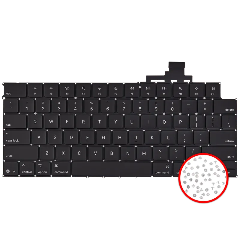 Klávesnice s podsvícením a šroubky pro MacBook Air 15" (A3241 / Early 2025) (US anglická)