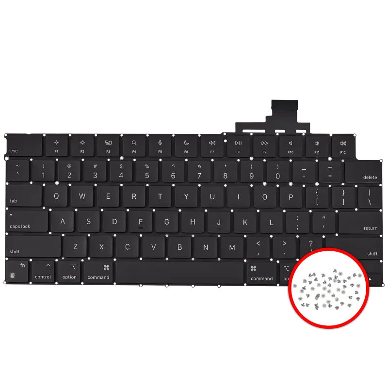 Klávesnice s podsvícením a šroubky pro MacBook Air 15" (A3114 / Mid 2024) (US anglická)