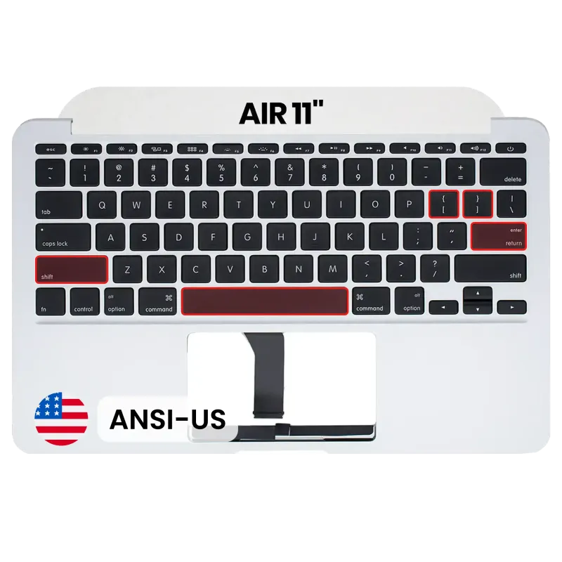 Top case s klávesnicí (americké rozložení ANSI) pro MacBook Air 11" A1465 (2012) (originál, nový)