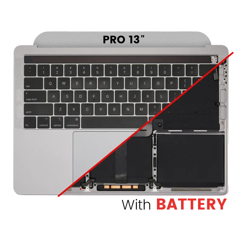 Top case s baterií a klávesnicí (americké rozložení ANSI) pro MacBook Pro 13" A2159 (2019) (vesmírně šedá)