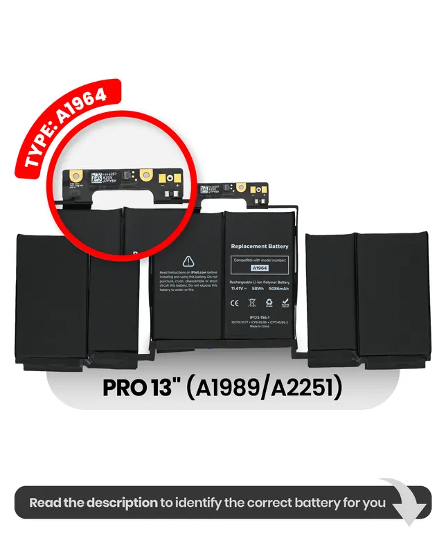 Baterie (A1964) pro MacBook Pro 13" A1989 (2018-2019) / A2251 (2020)
