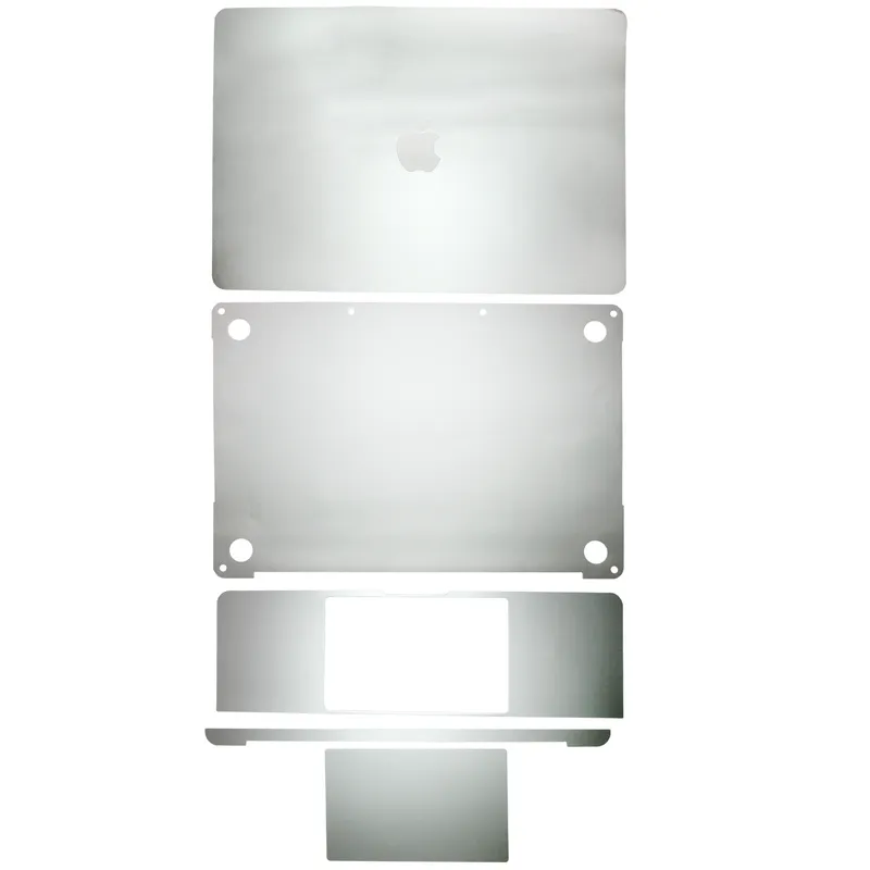 4v1 (Top, Bottom, Keyboard, Trackpad) Skin pro MacBook Pro 13" A1989 (2018-2019) / A2159 (2019) / A1706 (2016-2017) (stříbrná)