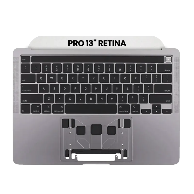 Top case s baterií a klávesnicí (americké rozložení ANSI) pro MacBook Pro 13" A2289 (2020) (originál z vyřazeného zařízení, stav B/C) (vesmírně šedá)