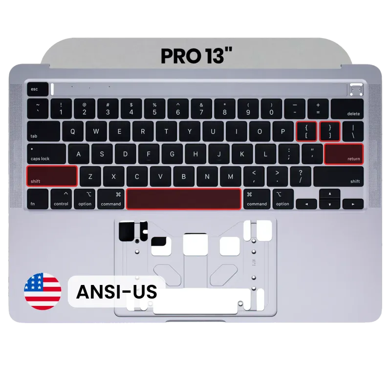 Top case s klávesnicí (americké rozložení ANSI) pro MacBook Pro 13" A2289 (2020) (originál, nový) (vesmírně šedá)