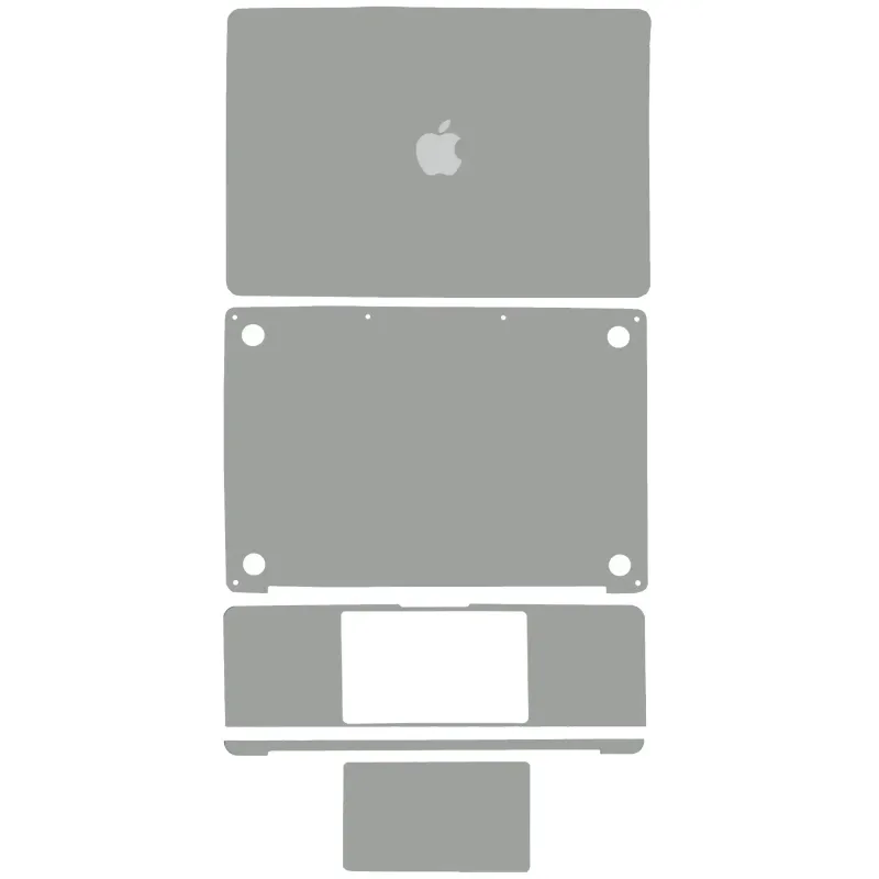 4v1 (Top, Bottom, Keyboard, Trackpad) Skin pro MacBook Pro 13" A2289 (2020) (vesmírně šedá)