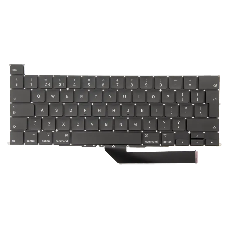 Klávesnice s podsvícením a šroubky pro MacBook Pro 16" (A2141 / Mid 2019) (UK anglická)