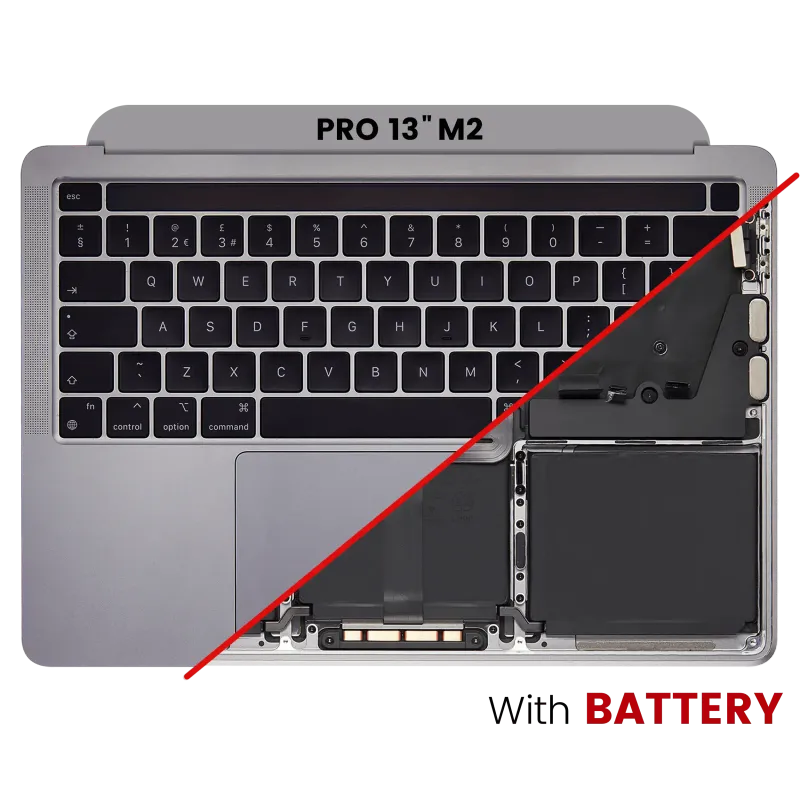 Top case s baterií a klávesnicí (britské rozložení ISO) pro MacBook Pro 13" A2338 (2020) (vesmírně šedá)