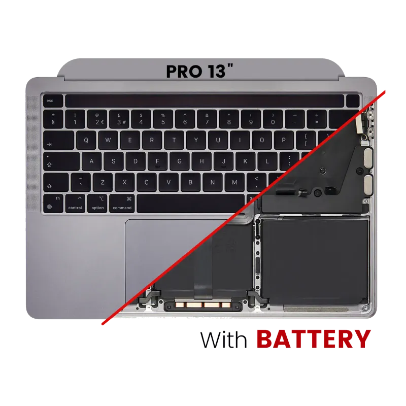 Top case s baterií a klávesnicí (britské rozložení ISO) pro MacBook Pro 13" A2338 (2020) (vesmírně šedá)