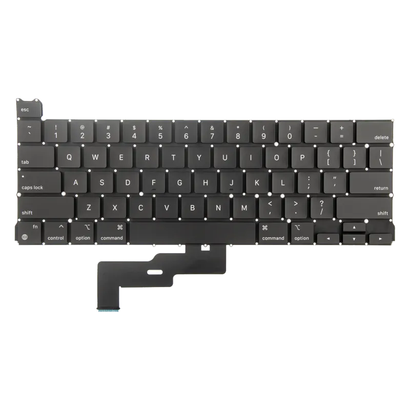 Klávesnice s podsvícením a šroubky pro MacBook Pro 13" A2338 (2020 - 2023) (US anglická)