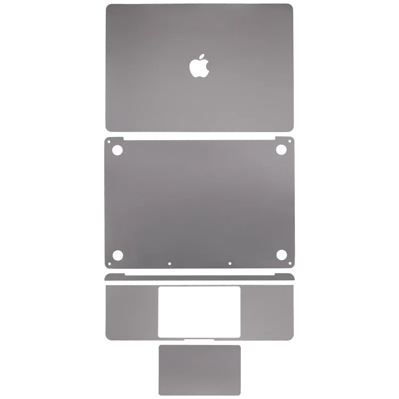 4v1 (Top, Bottom, Keyboard, Trackpad) Skin pro MacBook Pro 13" A1706 / A1708 (2016-2017) / A1989 / A2159 (2018-2019) / A2251 / A2289 (2020) / A2338 (2020-2023) (vesmírně šedá)