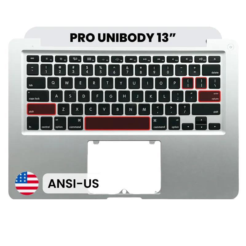 Top case s klávesnicí (americké rozložení ANSI) pro MacBook 13" A1278 (2009-2010)