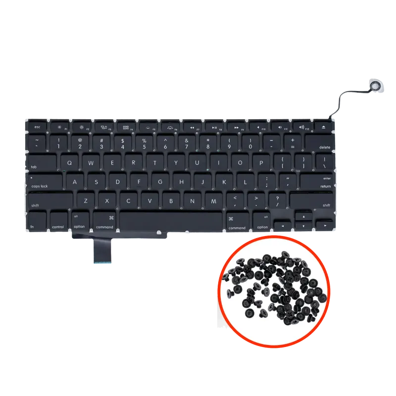 Šroubek klávesnice + podsvícení + (US) pro MacBook Pro 17" A1297 (2009-2011)