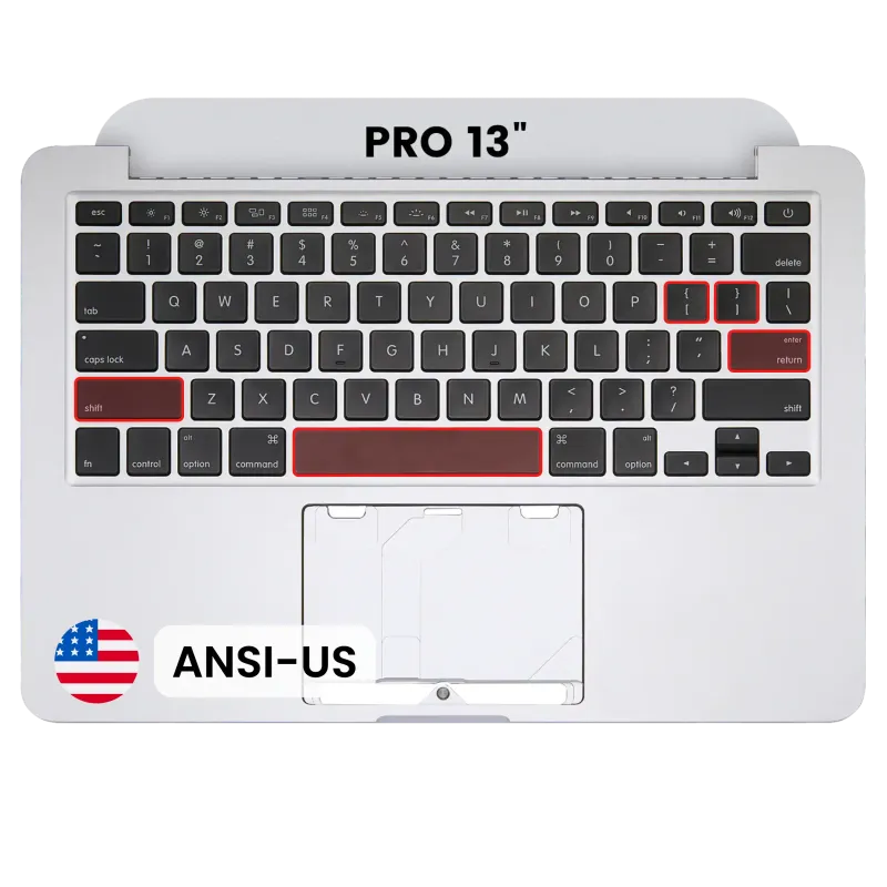 Top case s klávesnicí (americké rozložení ANSI) pro MacBook Pro 13" A1425 (2012-2013) (originál, nový)