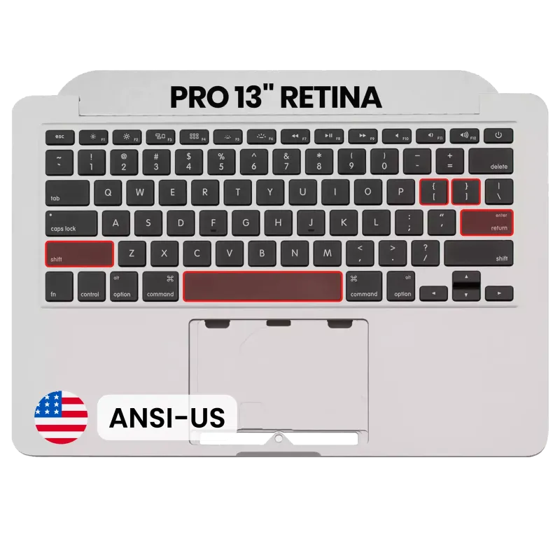 Top case s klávesnicí (americké rozložení ANSI) pro MacBook Pro 13" A1502 (2013-2014) (originál, nový)