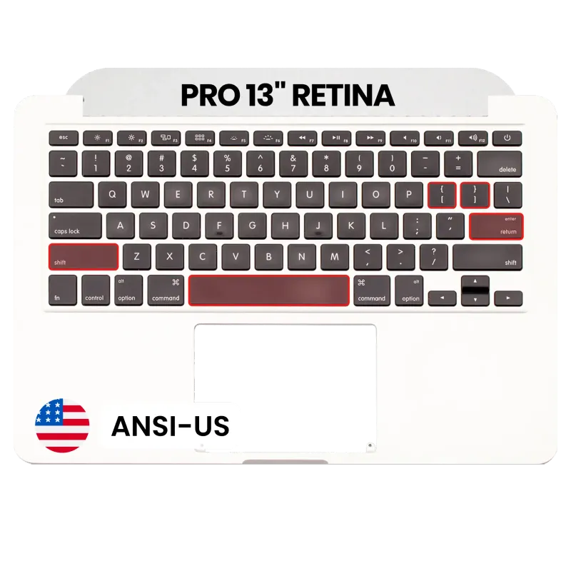Top case s klávesnicí (americké rozložení ANSI) pro MacBook Pro 13" A1502 (2015) (originál, nový)