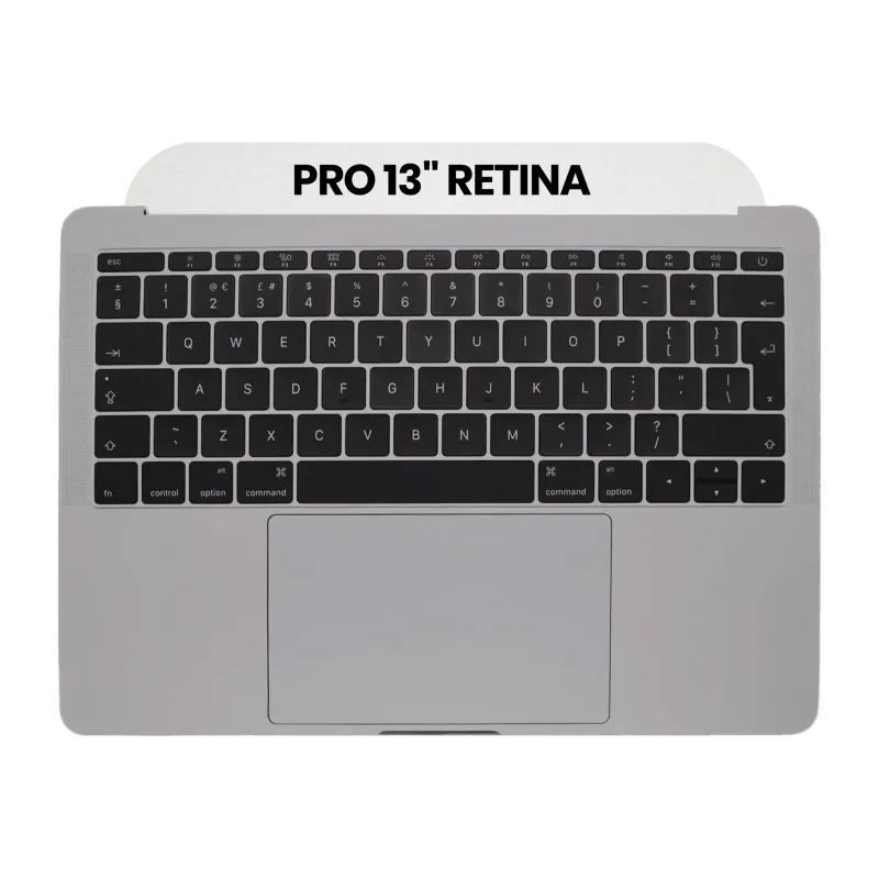 Top case s klávesnice (iso uk) a trackpadem pro MacBook Pro 13" A1708 (2016) (originál z vyřazeného zařízení, stav B/C) (vesmírně šedá)