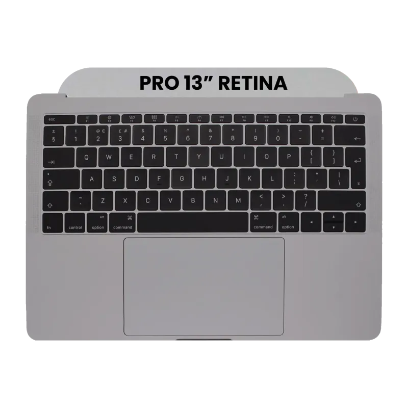 Top case s klávesnice (iso uk) a trackpadem pro MacBook Pro 13" A1708 (2016) (originál z vyřazeného zařízení, stav A) (vesmírně šedá)