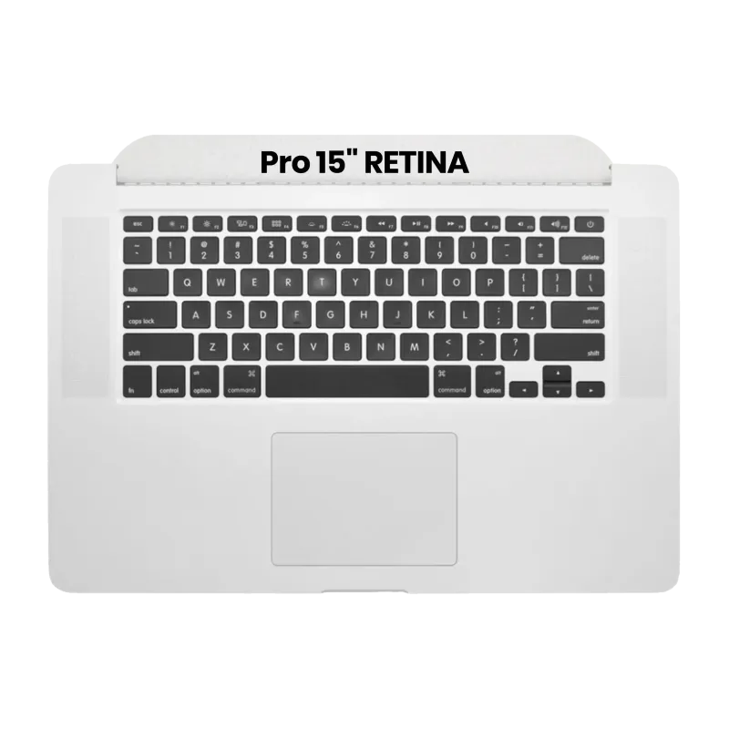 Top case s klávesnice (iso uk) a trackpadem pro MacBook Pro 15" A1398 (2013-2014) (originál z vyřazeného zařízení, stav B/C)