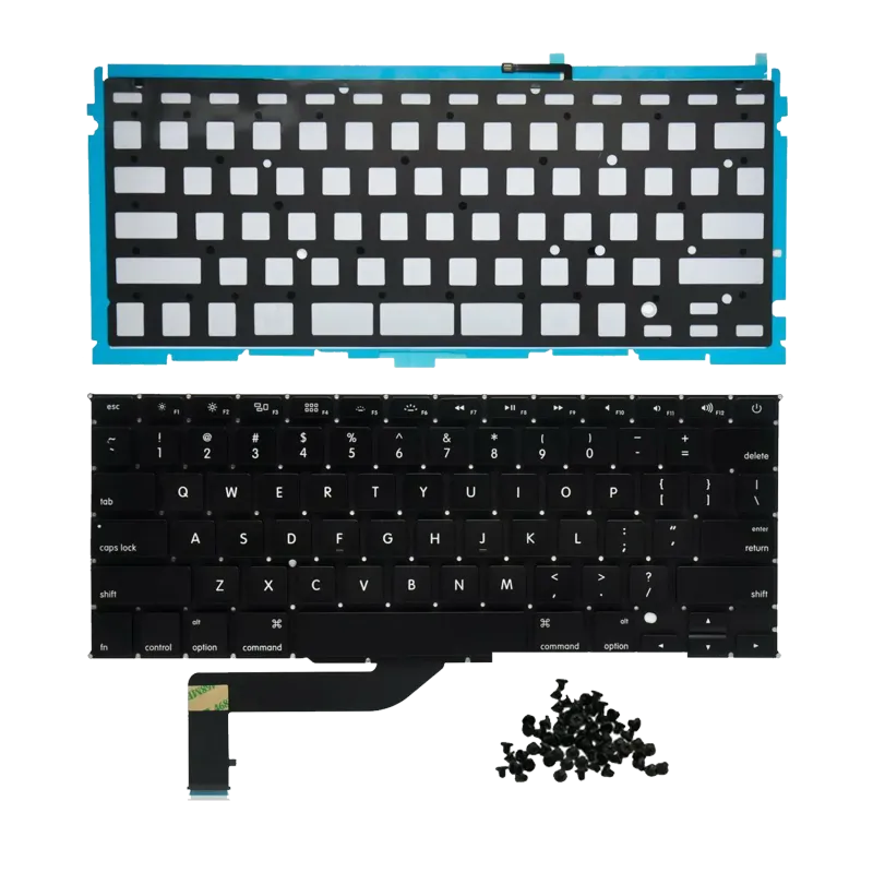 Klávesnice s podsvícením a šroubky (US anglická) pro MacBook Pro 15" A1398 (2012-2015)