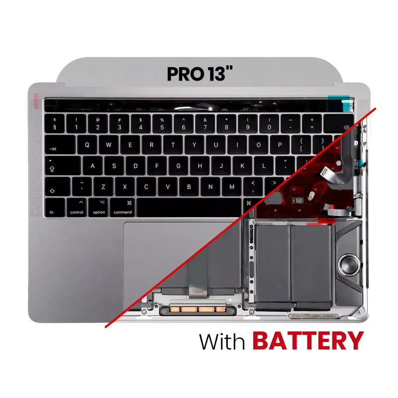 Top case s baterií a klávesnicí (britské rozložení ISO) pro MacBook Pro 13" A1706 (2016) (vesmírně šedá)