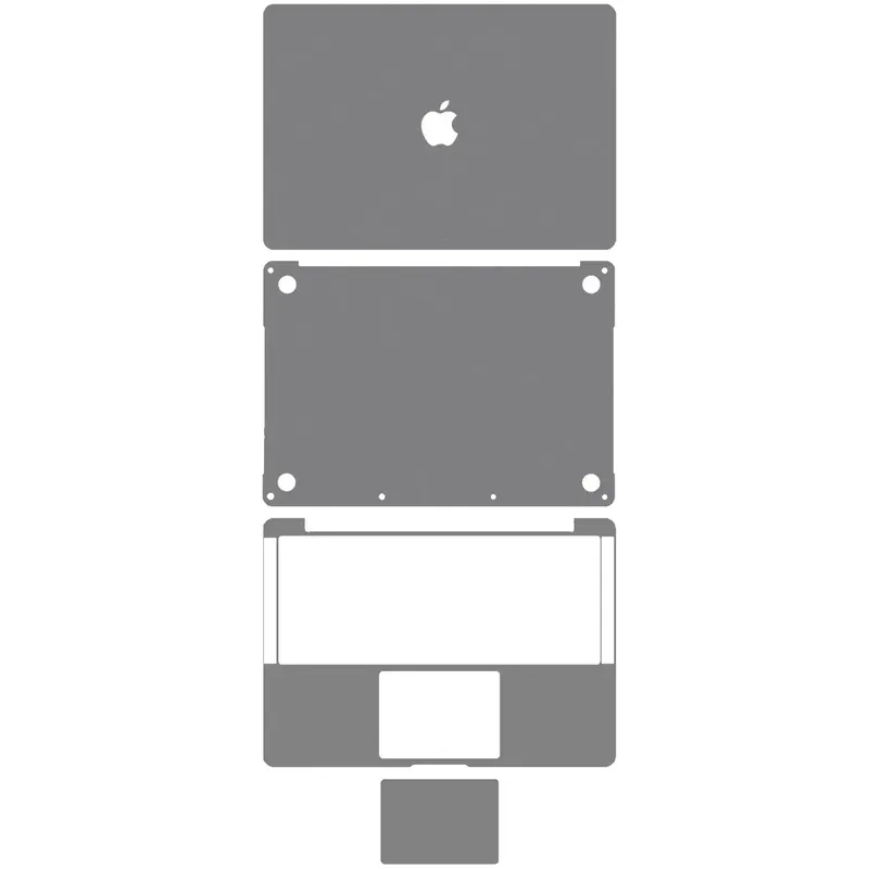4v1 (Top, Bottom, Keyboard, Trackpad) Skin pro MacBook Pro 13" A1708 (2016) (vesmírně šedá)