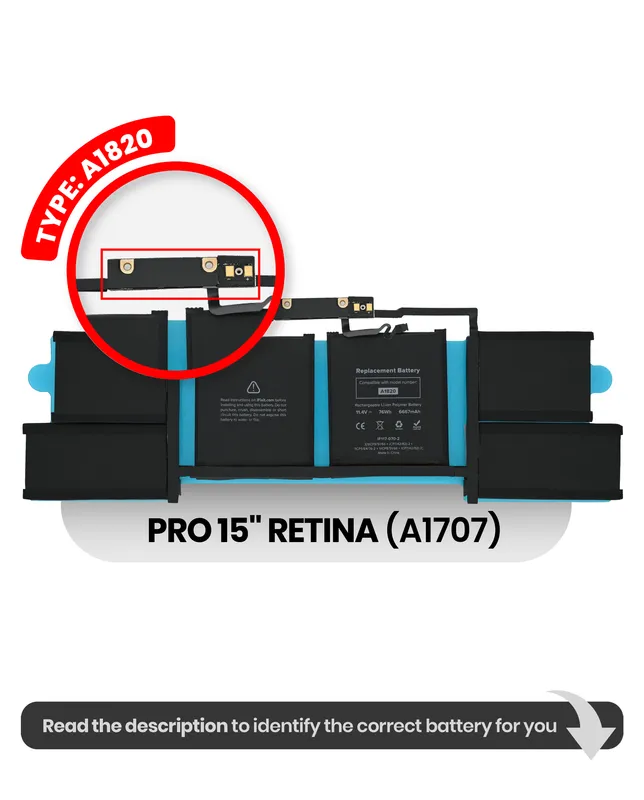 Baterie (A1820) pro MacBook Pro 15" A1707 (2016-2017)