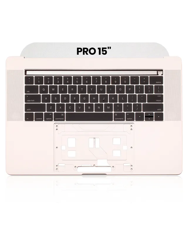 Top case s klávesnicí (americké rozložení ANSI) pro MacBook Pro 15" A1707 (2016-2017) (originál z vyřazeného zařízení, stav A) (stříbrná)