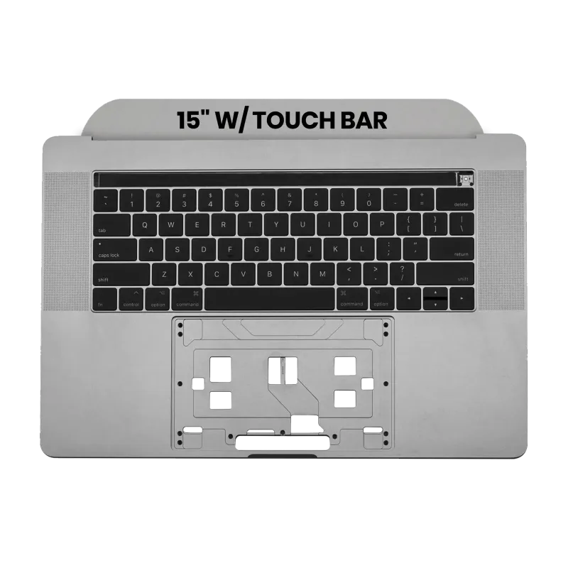 Top case s klávesnicí (americké rozložení ANSI) pro MacBook Pro 15" A1707 (2016-2017) (originál z vyřazeného zařízení, stav A) (vesmírně šedá)